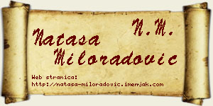 Nataša Miloradović vizit kartica